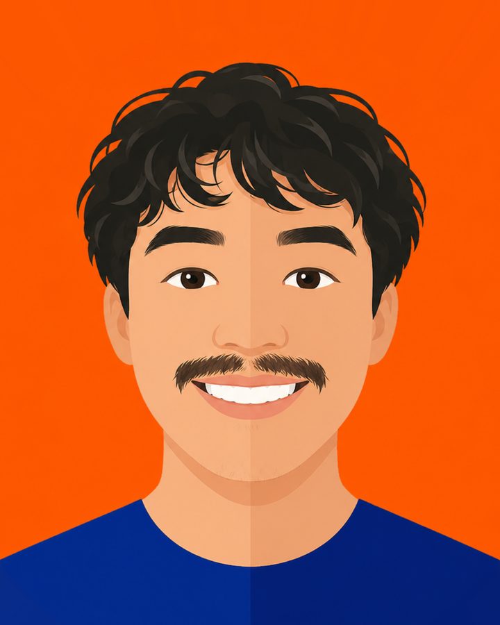 Illustrated portrait of Nathan Sutandi